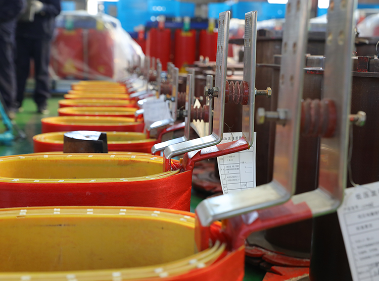 A corner of the transformer manufacturer's workshop.